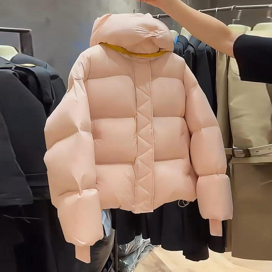 Women's Short Hooded Puffer Jacket