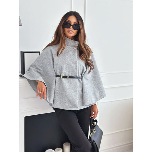Wool A-Line Cape Coat