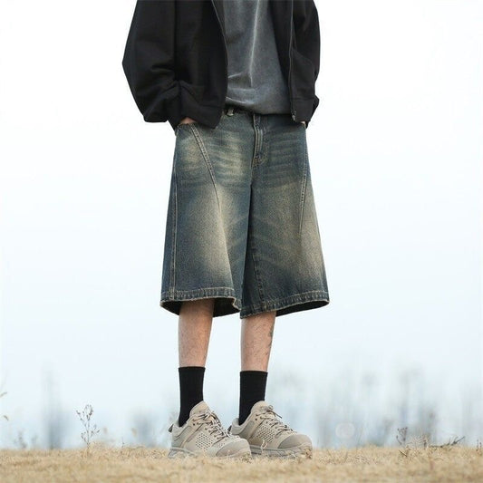 Retro Washed Denim Jorts