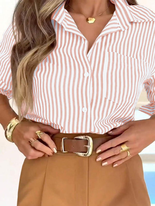 Striped Button-Up Shirt