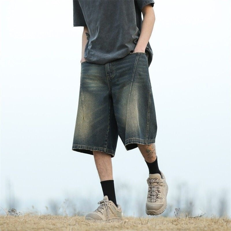 Retro Washed Denim Jorts