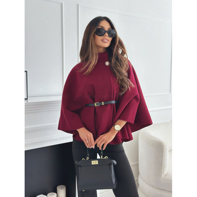 Wool A-Line Cape Coat