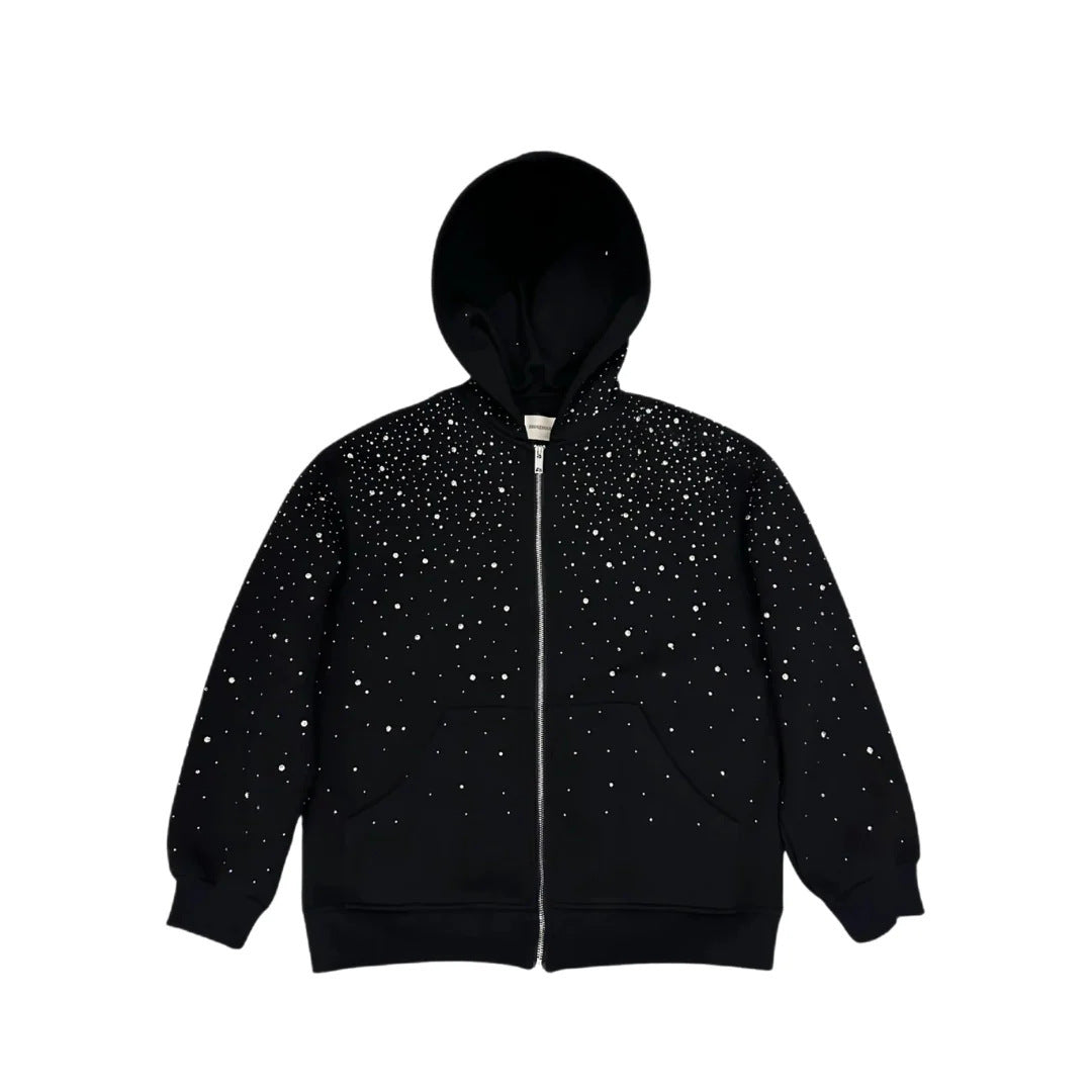 Rhinestone Hoodie and Pants Set