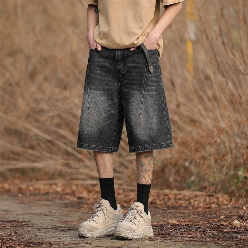 Retro Washed Denim Jorts