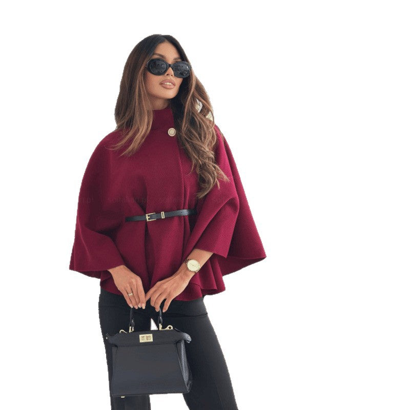 Wool A-Line Cape Coat
