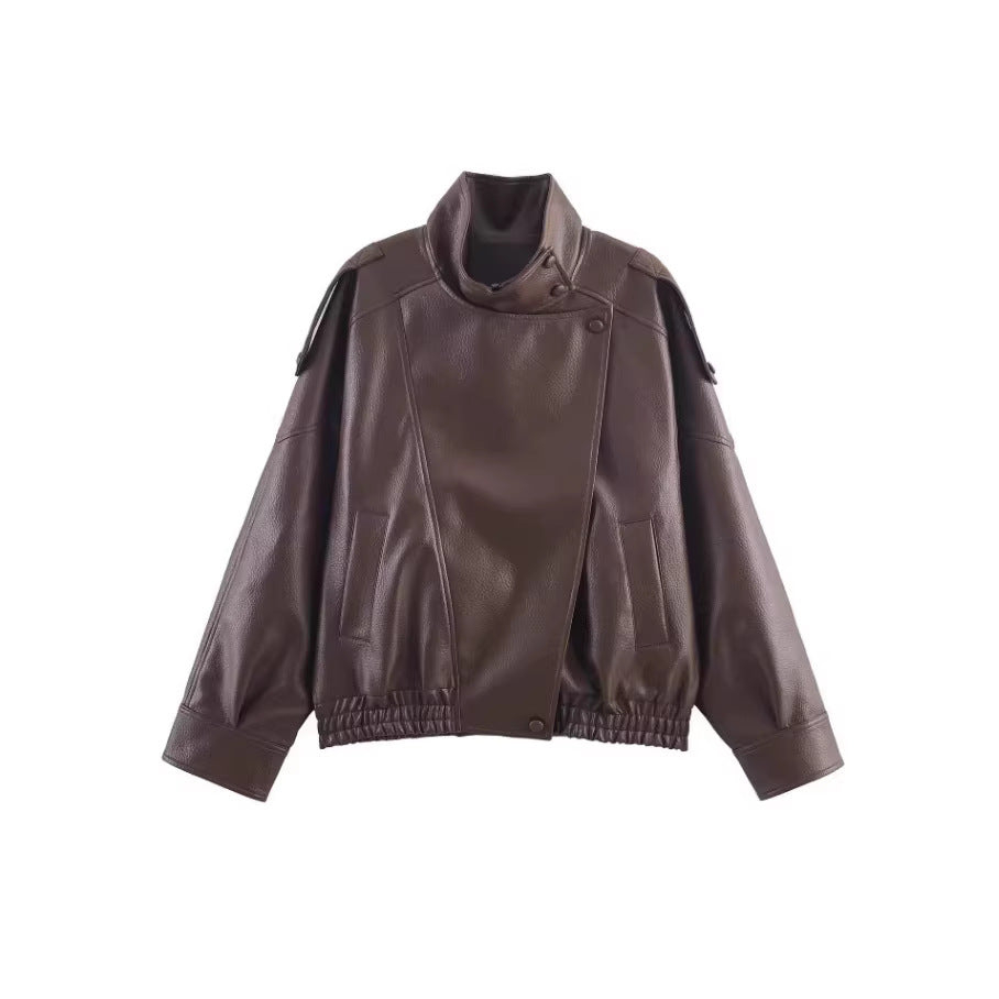 Retro Pebbled Leather Jacket