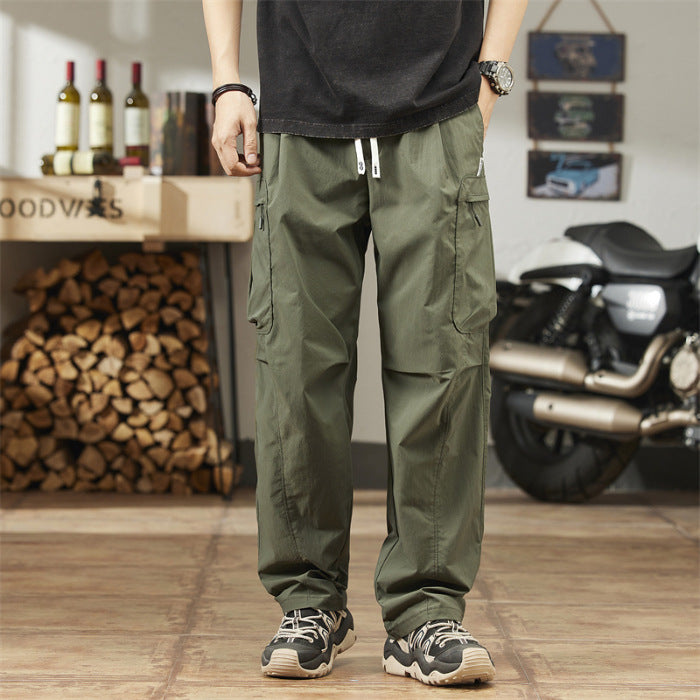 Casual Trousers with Drawstring Waist