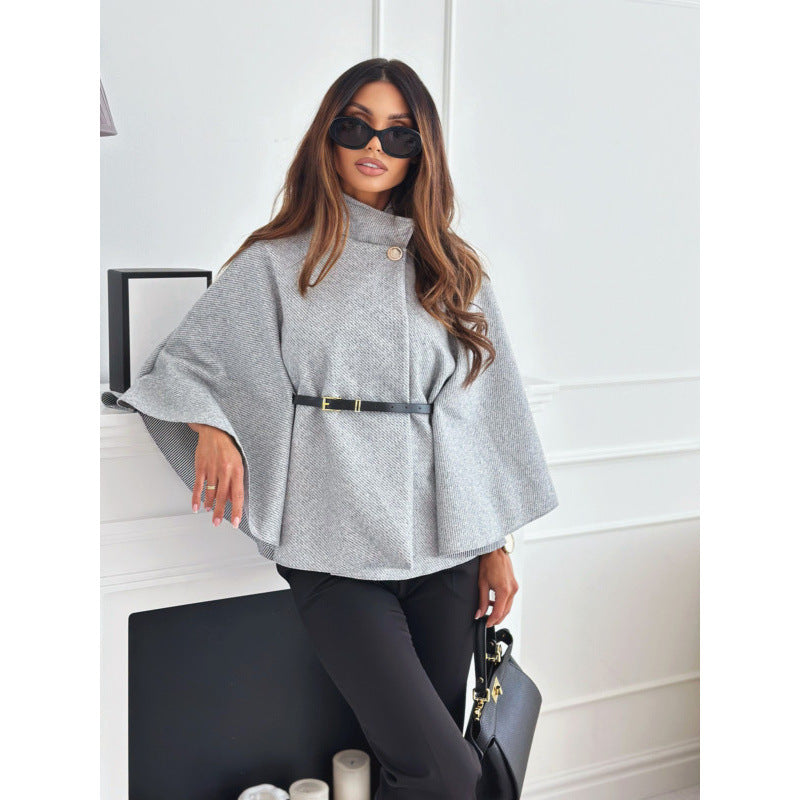 Wool A-Line Cape Coat