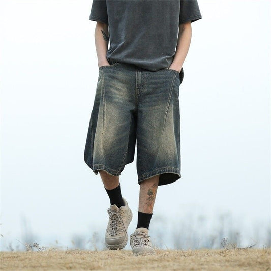 Retro Washed Denim Jorts