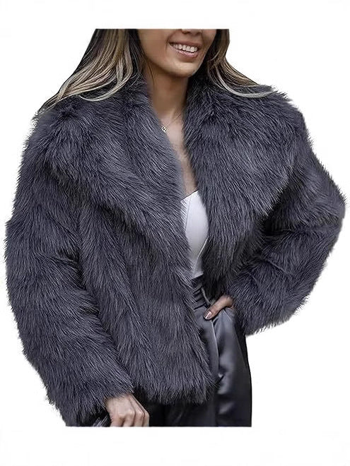 Square Collar Fur Coat