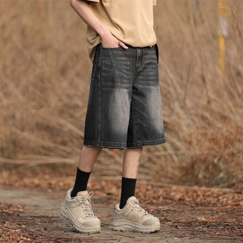 Retro Washed Denim Jorts