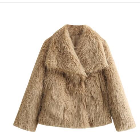 Square Collar Fur Coat